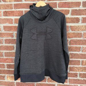 under armour hoodie * all black * ladies womens size large * cowl neck